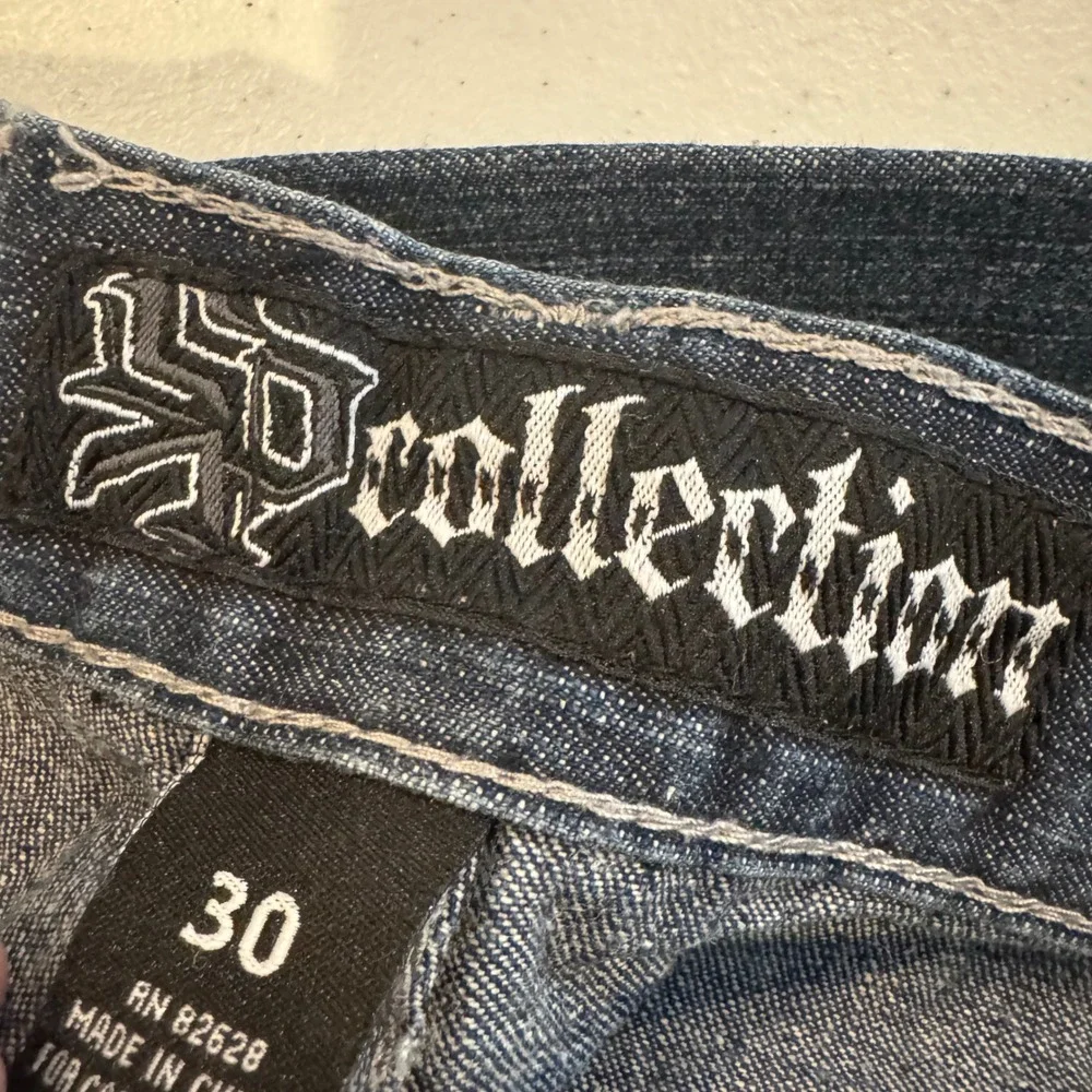 Y2K Southpole SP Collective Mens 30 Dark Wash Straight Leg Jeans Punk Grunge Vtg